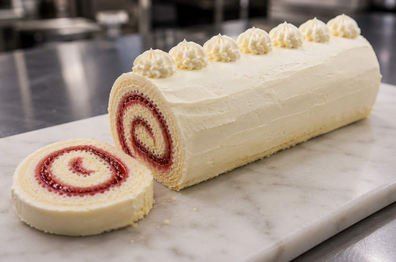 Strawberry vanilla snow roll from Sumer Land bakery