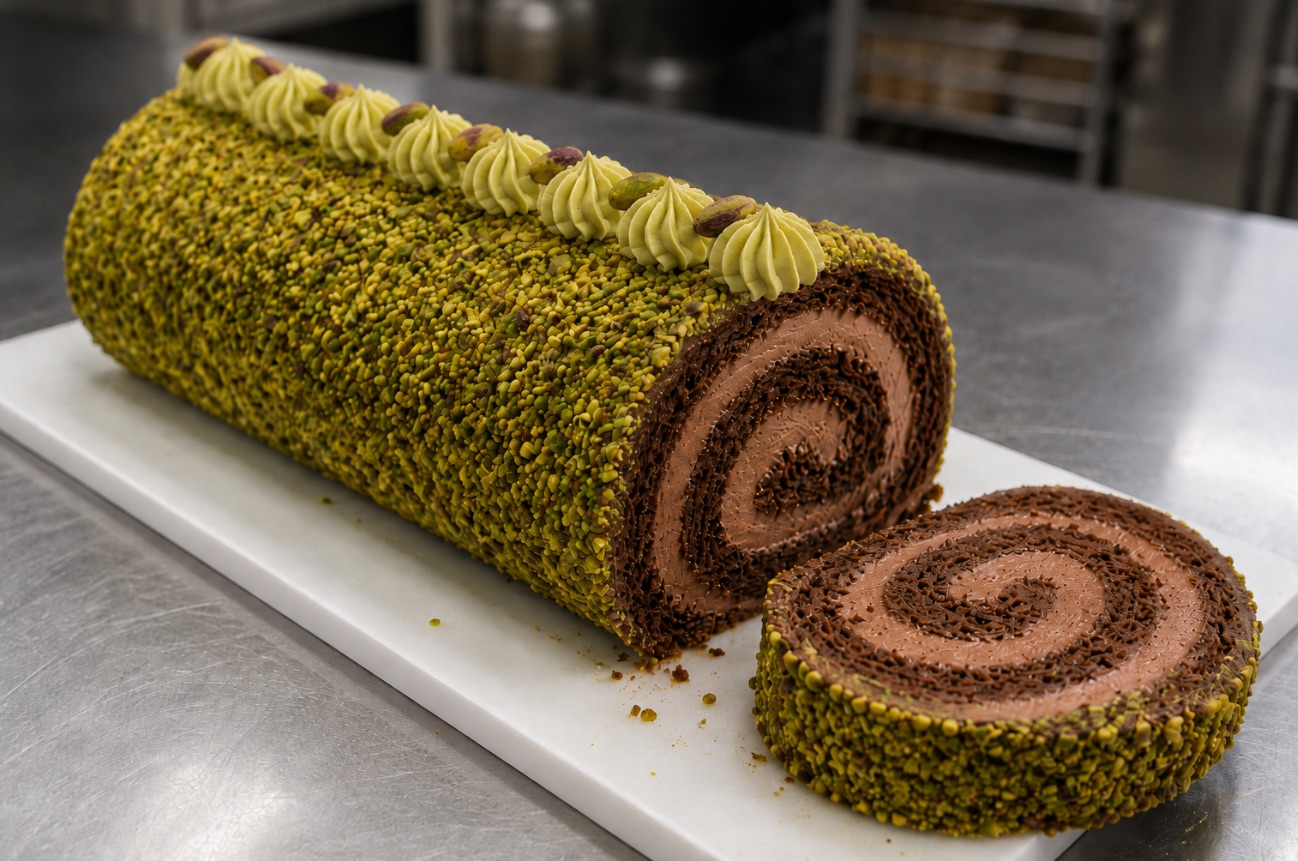 Beautifully decorated dessert from Sumer Land bakery